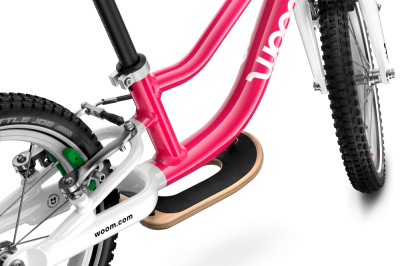 Woom GO 1+ Hot Pink 14" mit Trittbrett Produktbild 1