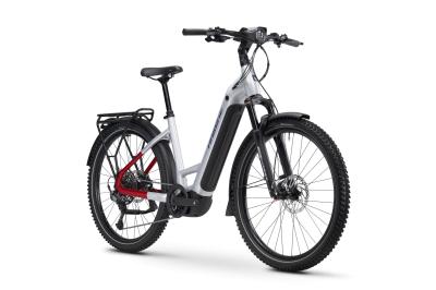 Haibike TREKKING 7 LOW i800Wh 11-G Cues   25-27 HB BCXK GL_grey red blue Rh S 38 Produktbild 1