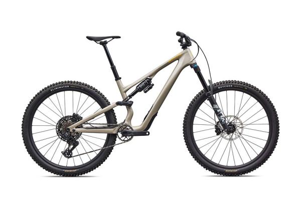 Specialized Stumpjumper 15 EVO Comp  - FACT 11m carbon, FOX Performance w/ GENIE, S1000 Eagle AXS SATIN SANDSTONE METALLIC / CALIFORNIA SUNSHINE S5