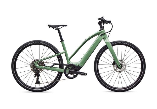 Specialized Turbo Vado SL 2 4.0 Step-Through GLOSS PISTACHIO / OAK GREEN METALLIC FROST REFLECTIVE L